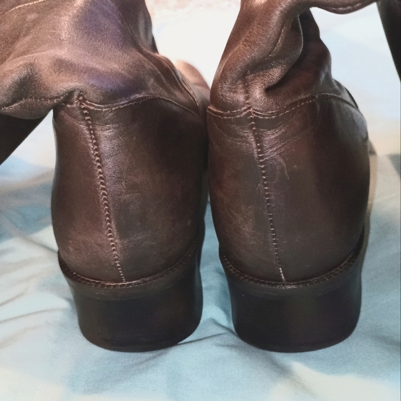 EUC Markon Womens Chocolate Brown Upper Leather Boots 9 Fall Autumn Snow - Picture 4 of 6